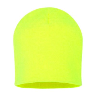 Fluoescent Neon Yellow Beanie Knit Stocking Cap Winter Hat High Visibility  eb-54331630